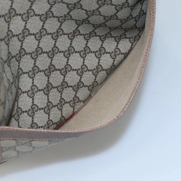 GUCCI GG Supreme Web Sherry Line Bag PVC Beige Green Red - Picture 14 of 15